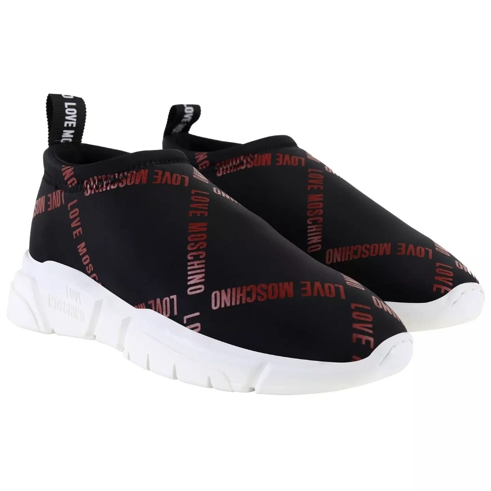 Love Moschino Black and Red Men's Sneakers